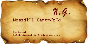 Noszál Gertrúd névjegykártya